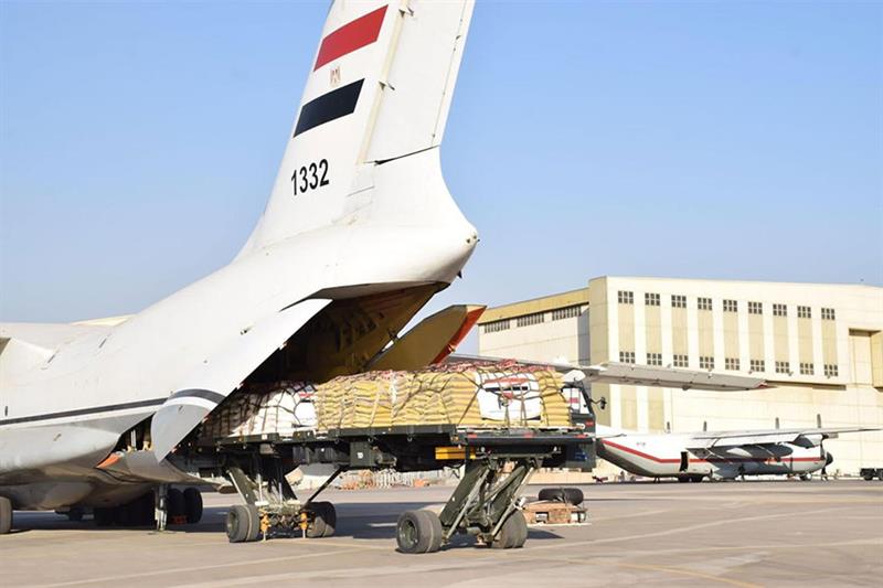 Egypt Airdrops Aid to Gaza Strip Amid Humanitarian Crisis