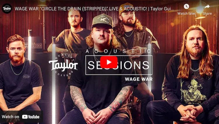 Watch: Wage War Plays Taylor Guitars