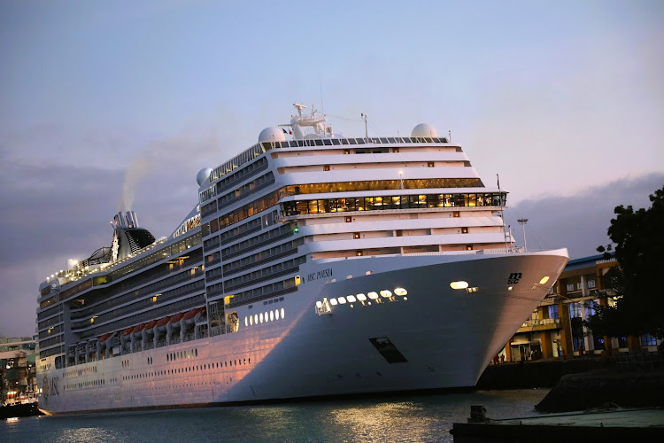 Inside the luxury cruise ship, MSC Poesia that docked in Mombasa with 2500 tourists