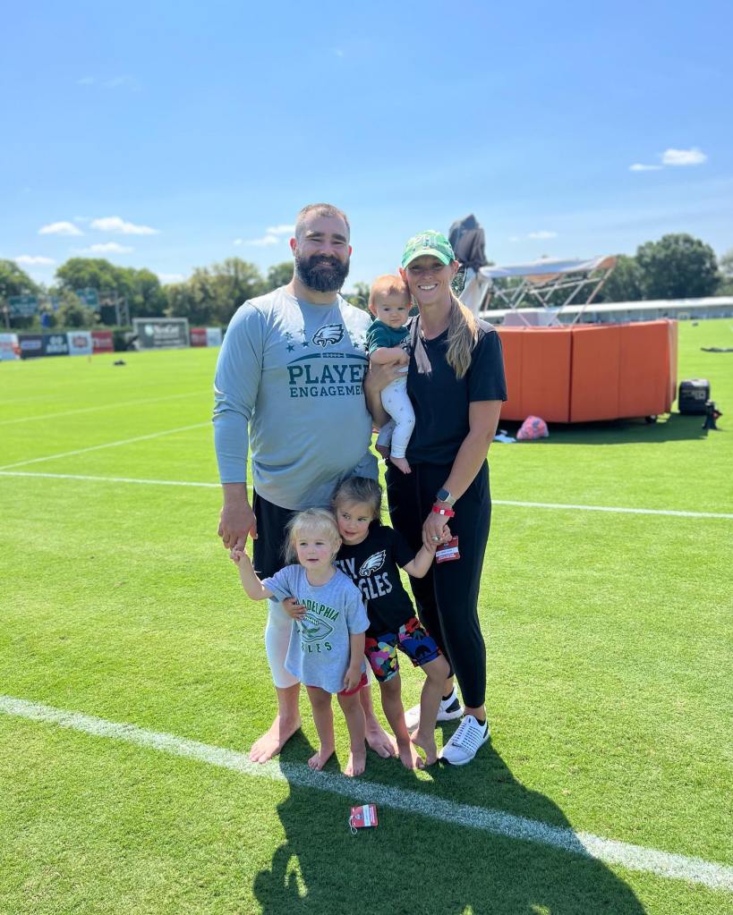 Jason Kelce and wife Kylie take their 3 daughters to Disney World ahead of Super Bowl