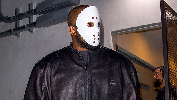 Kanye West Covers His Face With a Hockey Mask at Son Saint’s Basketball Game