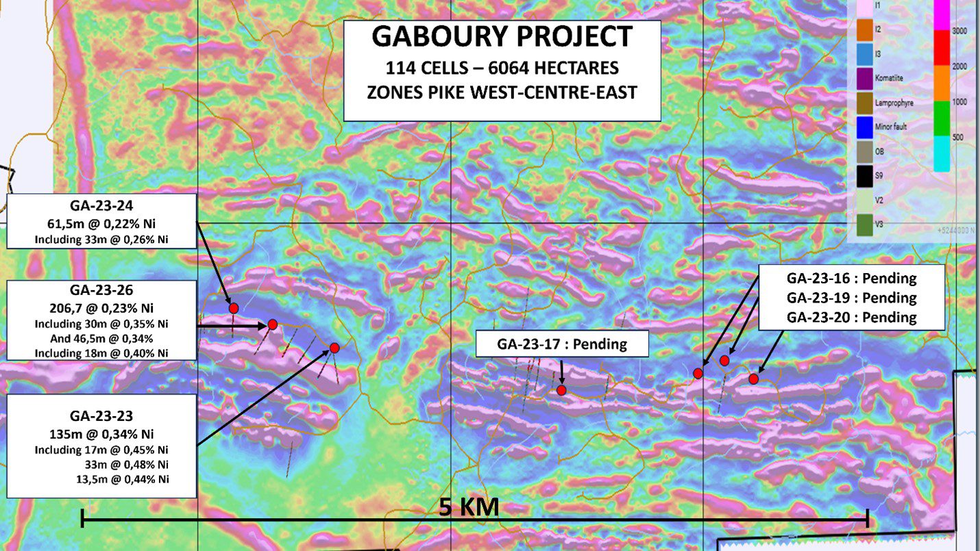 Mosaic Intersects 135 Meters Grading 0.34% Nickel on Gaboury Including 0.48% Nickel on 33 Meters