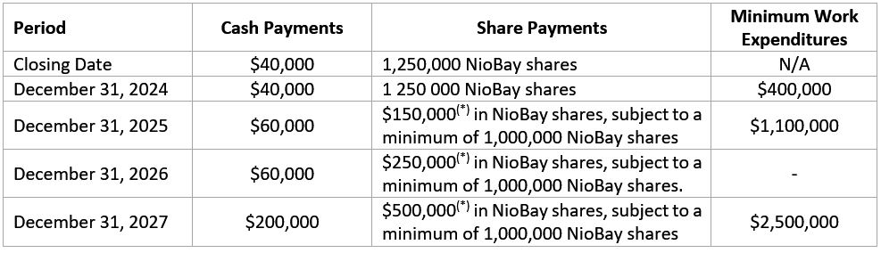 NioBay Metals signs option agreement to acquire high-potential titanium and phosphate properties