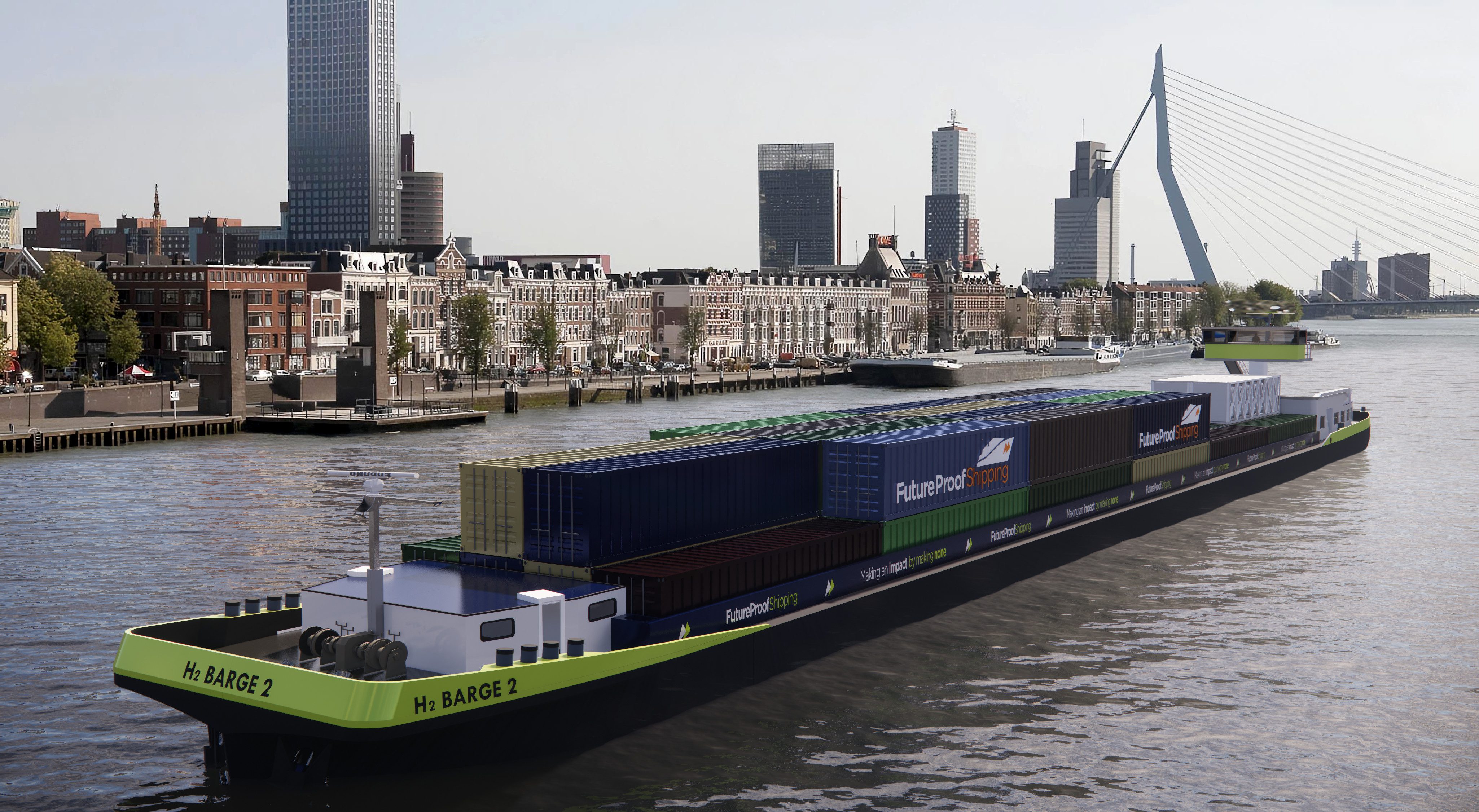 New zero-emission hydrogen-powered vessel to ship goods on Rhine