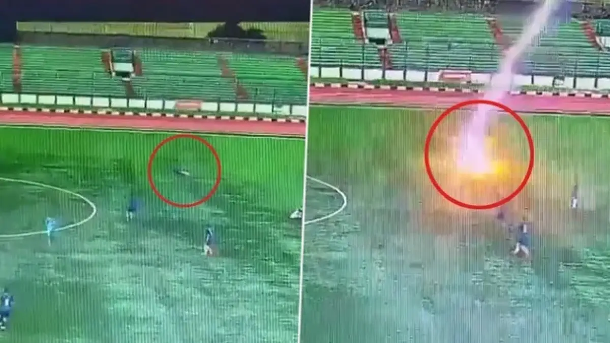 Footballer dies after being hit by lightning during match