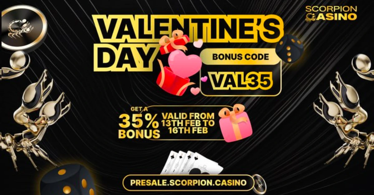 Scorpion Casino Crosses $4M As Presale Nears Sell-out – Valentine’s 35% Bonus Now Live