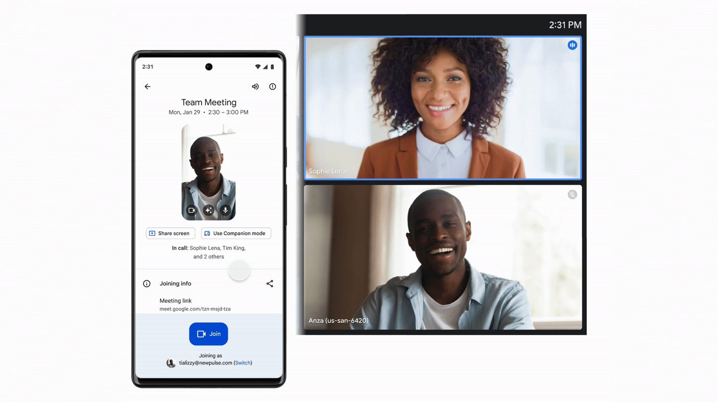 Google Meet Companion Mode finally arrives on iOS and Android