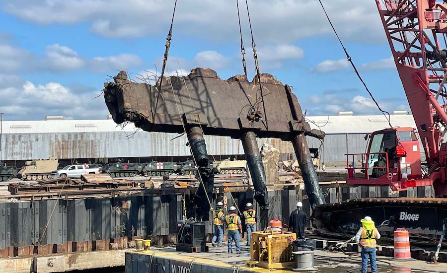 Crews Packed a ‘Punch’ for Port of Beaumont Dock Demolition