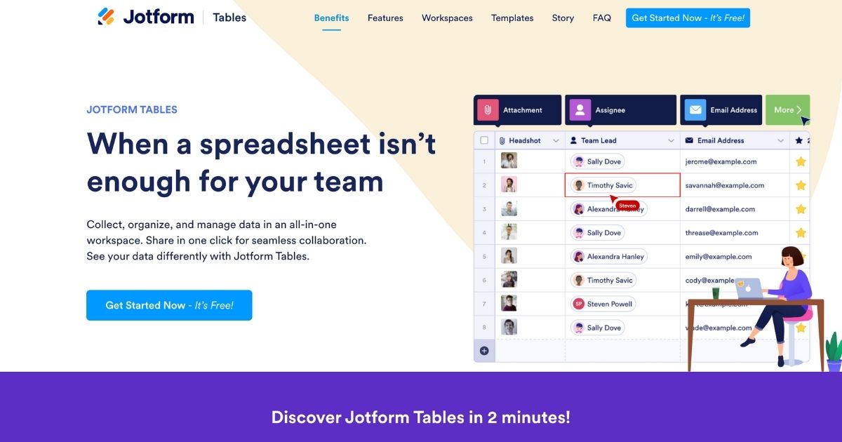 Jotform Tables: Transform your data and boost team collaboration