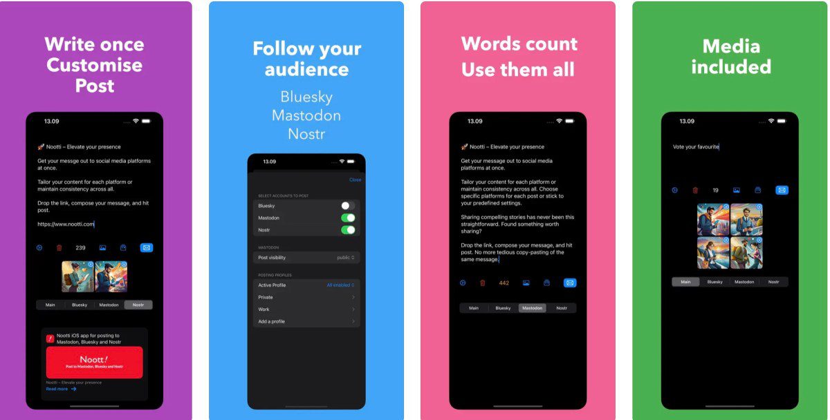 Can’t decide between Bluesky, Mastodon and Nostr? Nootti’s new app lets you post to all three