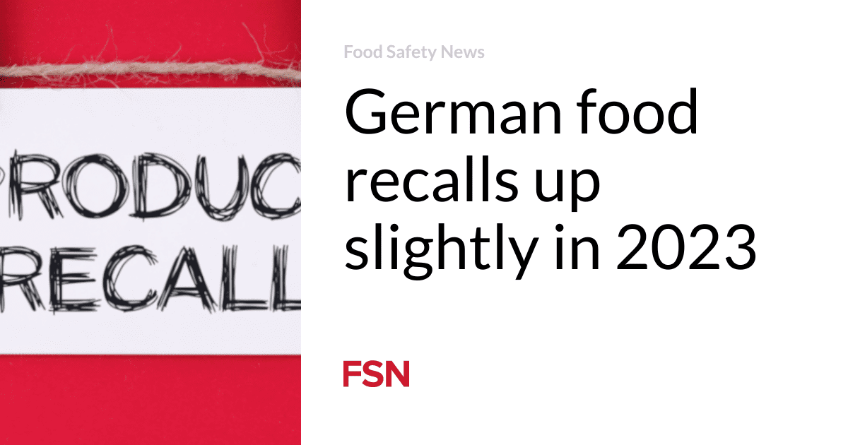 German food recalls up slightly in 2023