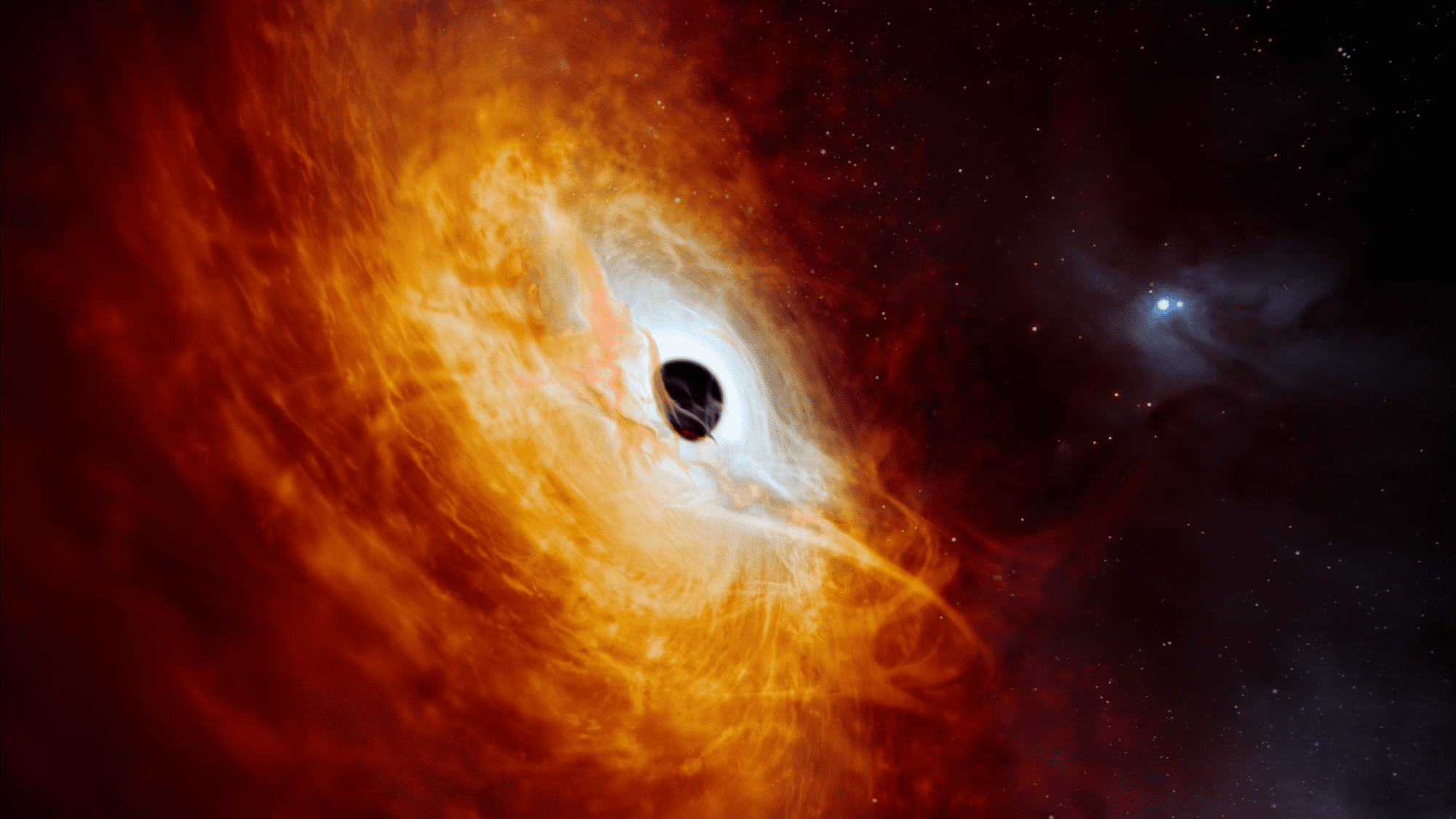 Fastest-growing black hole eats the equivalent of one sun a day