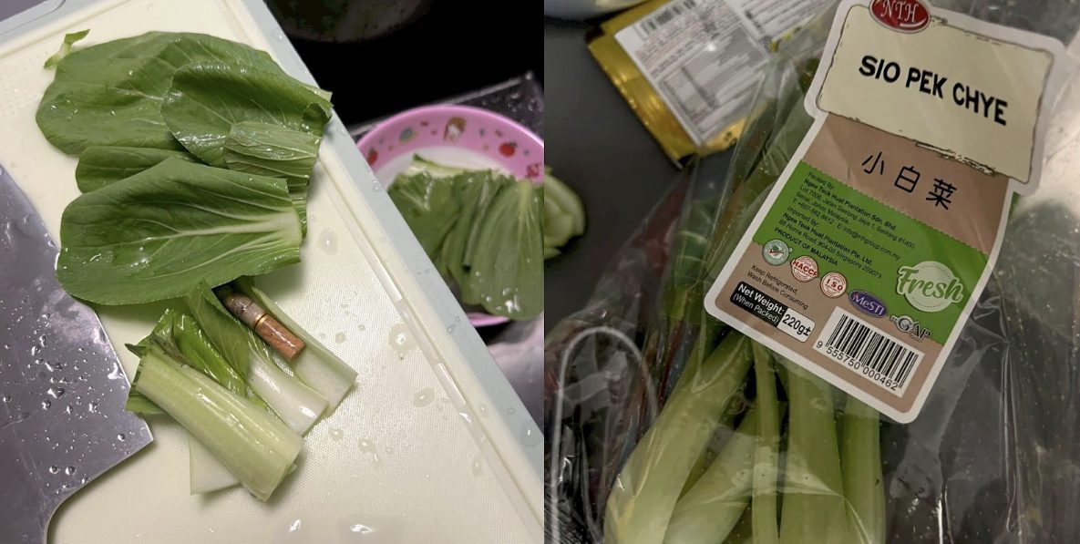 Smoky veggie: Singapore woman finds cigarette butt in produce
