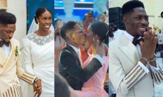@NEWS: “And They Finally Kissed” — Netizens Jubilates as Moses Bliss and Wife, Marie Lock Lips