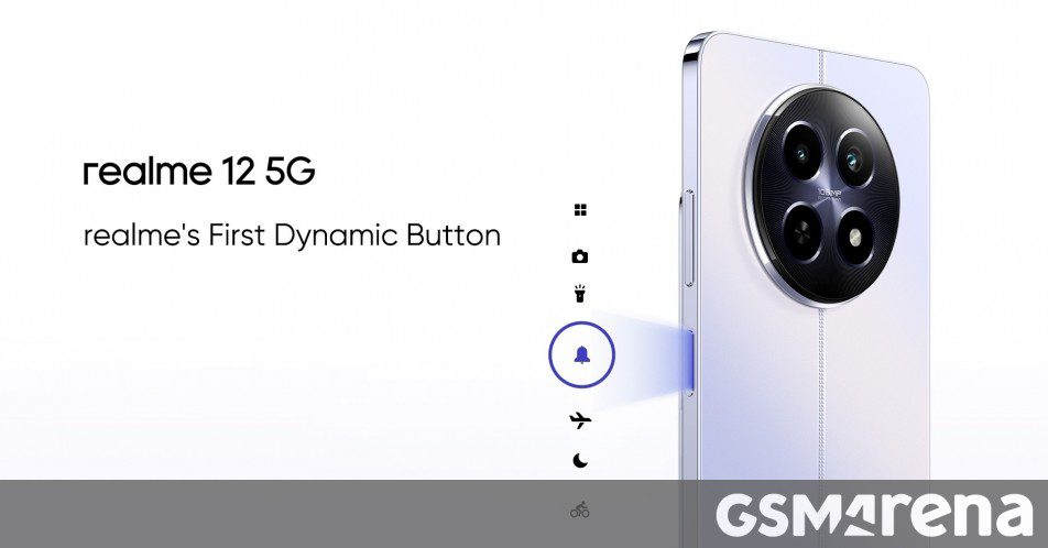 Realme 12 5G teased with a Dynamic Button ahead of launch