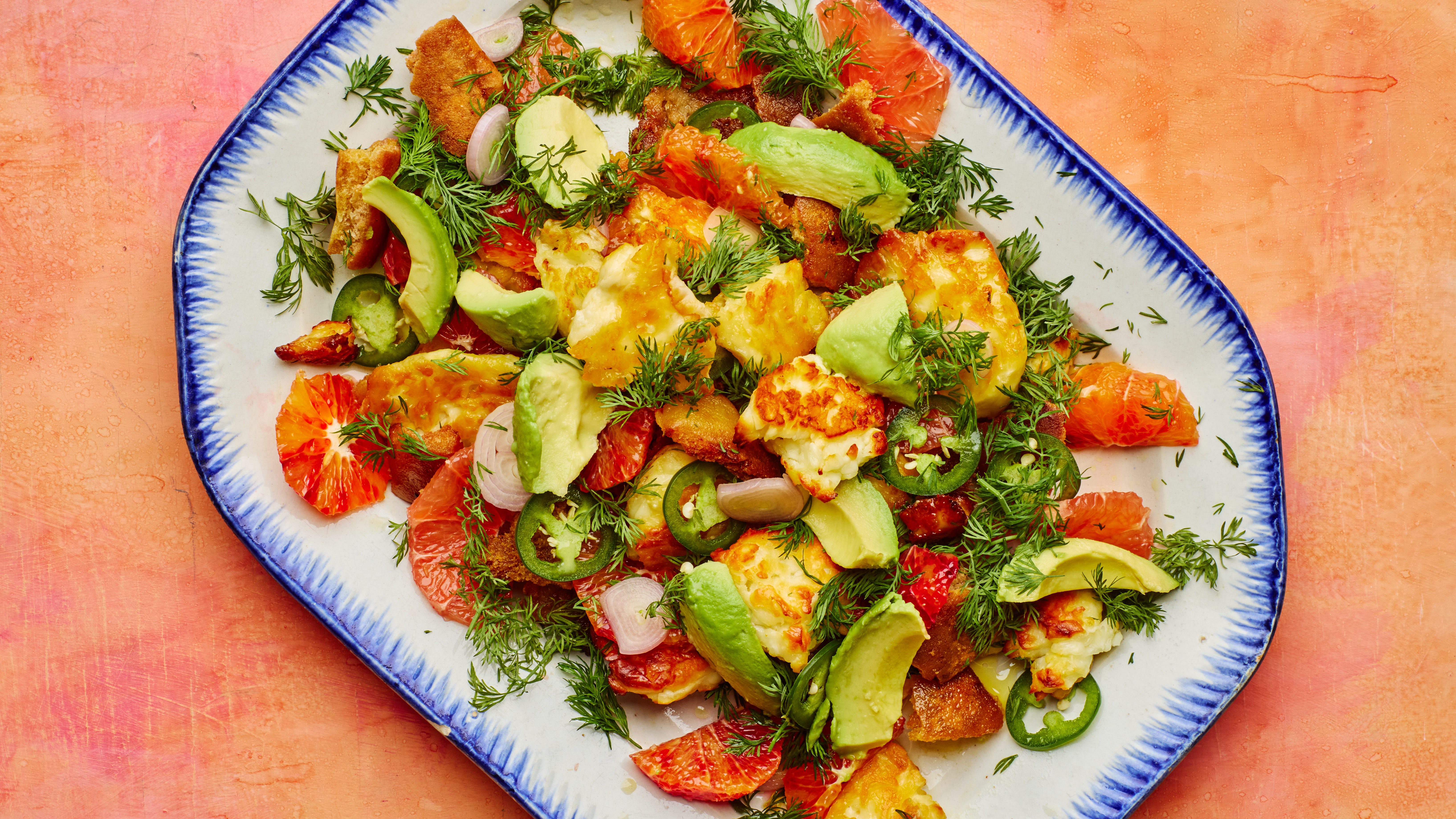 Sheet-Pan Halloumi With Avocado and Citrus