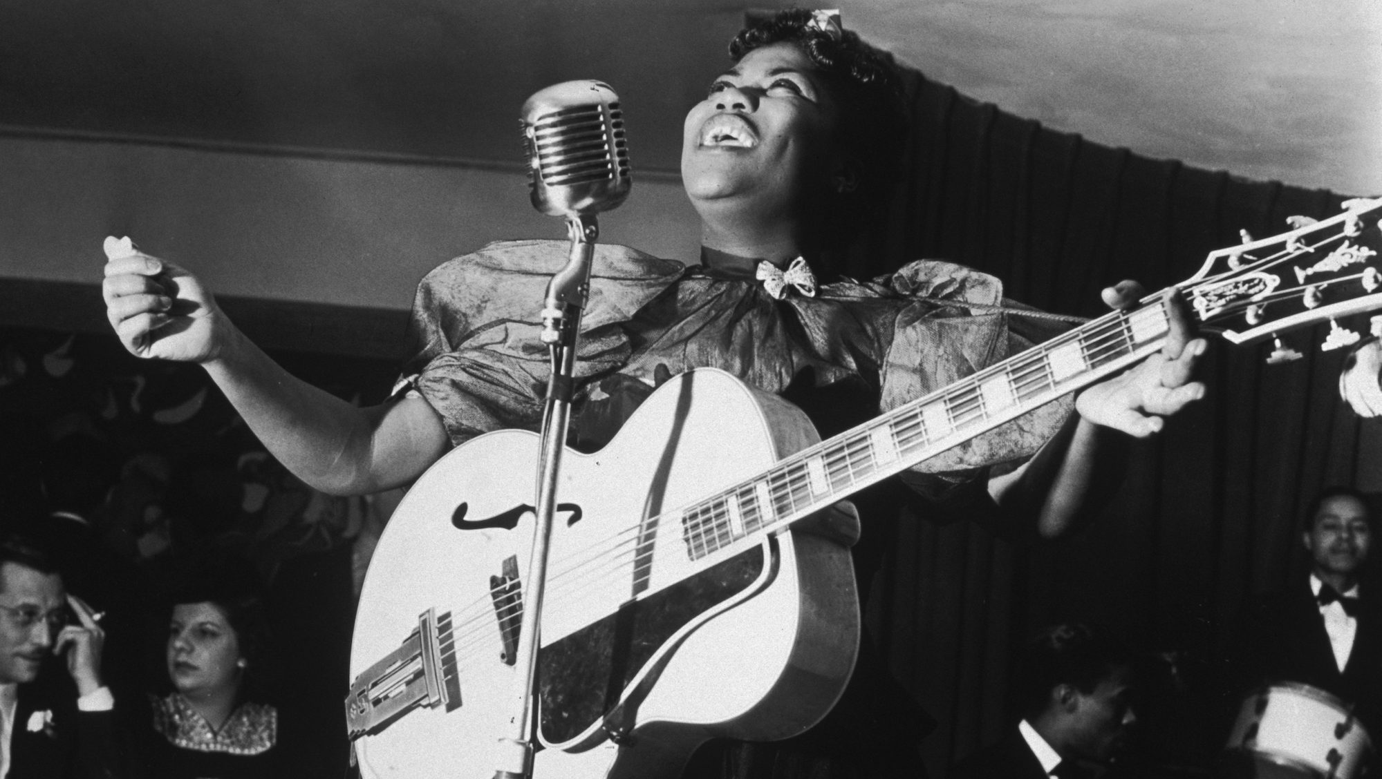 “Let’s do that again!” This compilation of fiery Sister Rosetta Tharpe guitar solos shows how her revolutionary playing inspired blues-rock greats like Eric Clapton, Jimi Hendrix, Jeff Beck and the Rolling Stones