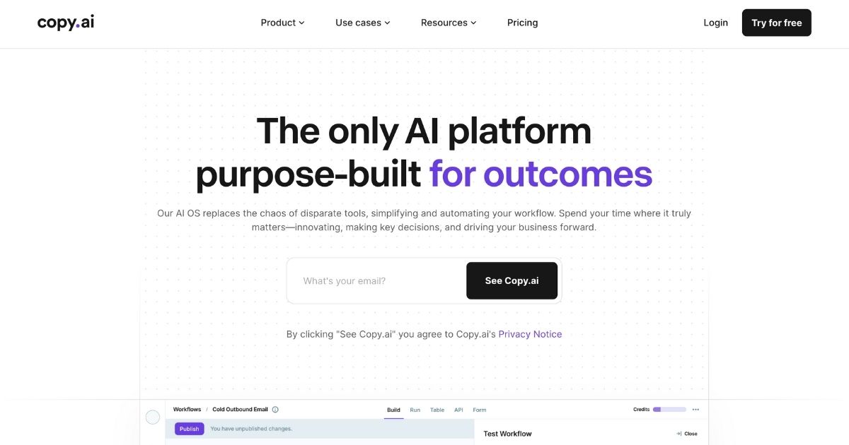 CopyAi: Effortless efficiency with generative AI