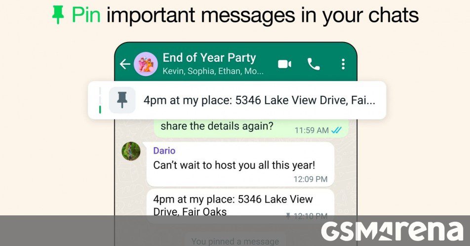 You can now pin multiple messages in a WhatsApp chat