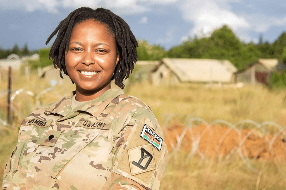 Story of U.S. Army Specialist Dalya Wambui who comes from a military family