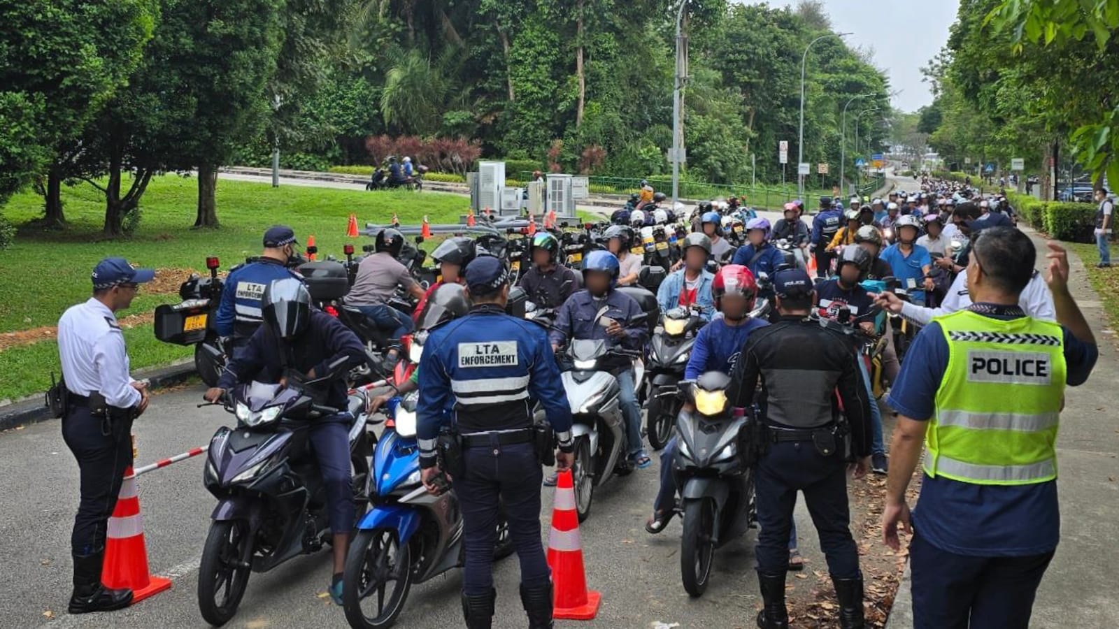 Two motorcyclists arrested, about 20 found riding without licence in enforcement ops near Woodlands Checkpoint