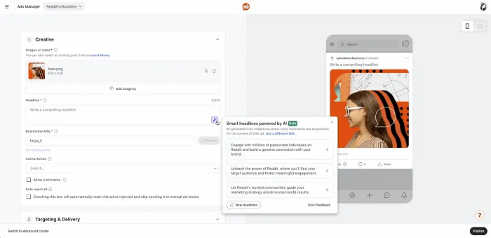 Reddit Rolls Out Ad Creation Updates, Including Generative AI Copy Suggestions