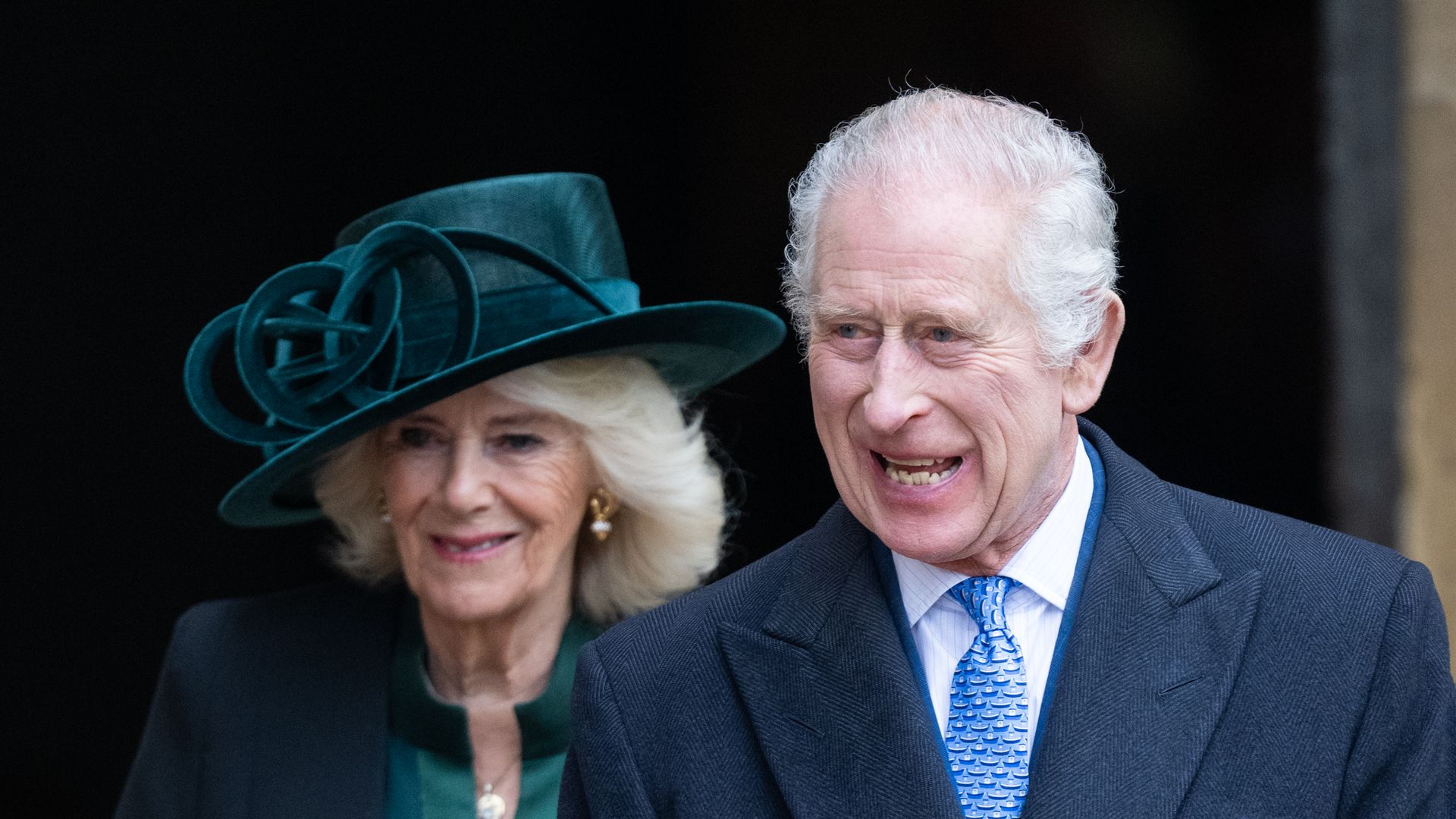 Beaming King Charles and Queen Camilla lead royals at Easter Sunday service