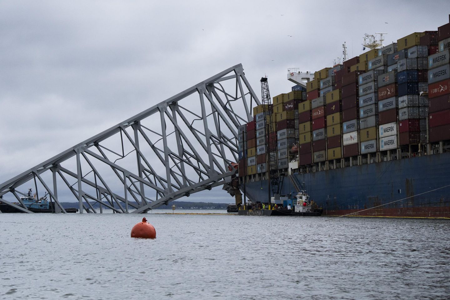 Cargo moves through new channels as Key Bridge wreckage blocks Baltimore port