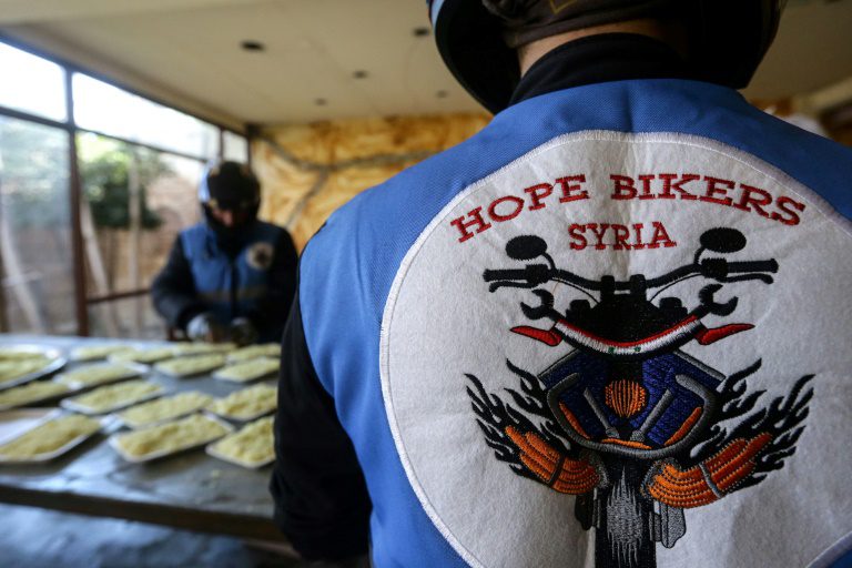 Born to help: Syria bikers deliver Ramadan meals