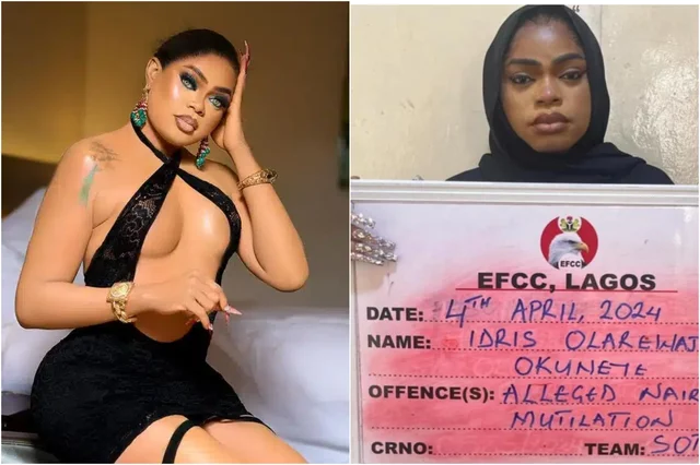 “In cell and maintaining beauty” – Nigerians react as EFCC releases mugshot of Bobrisky