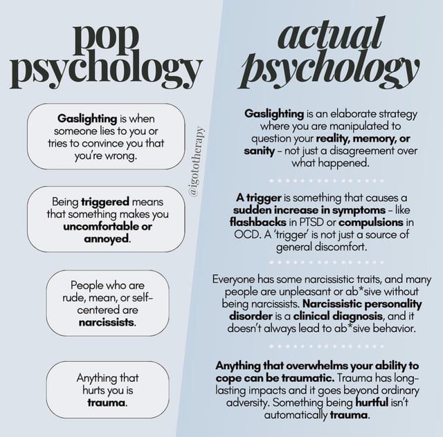 A cool guide to pop vs actual psychology