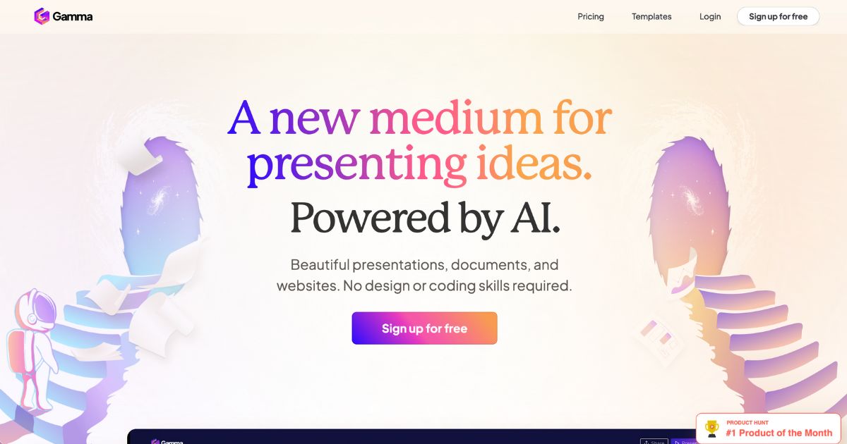 Gamma: AI-powered tool for stunning presentations, documents, and websites