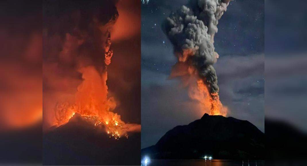 Indonesia: Tsunami alert issued as Mount Ruang volcano erupts 5 times in a row