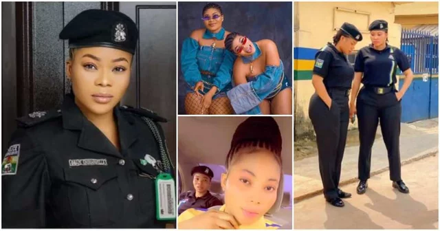 “Which station dem dey?” – Photos of 2 beautiful sisters who are police officers get men drooling