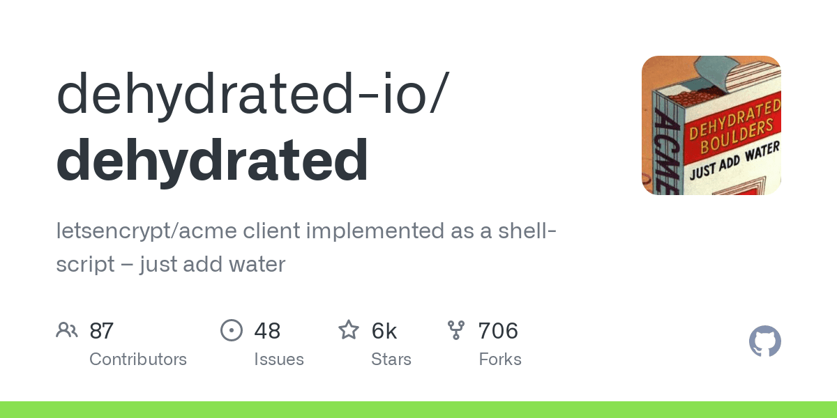 Dehydrated: Letsencrypt/acme client implemented as a shell-script