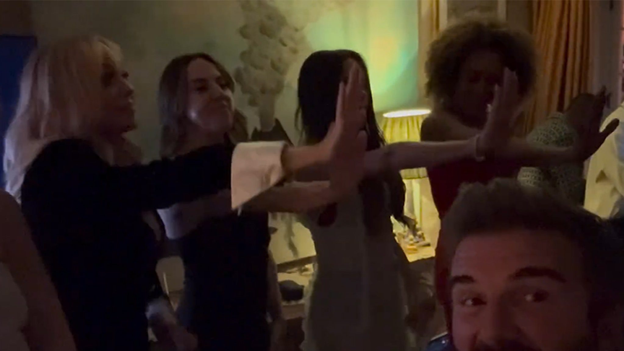 David Beckham Films Spice Girls Reunion At Victoria’s Bday Party