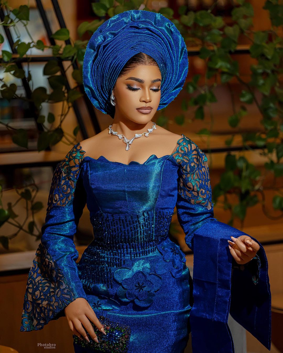 Look Beautiful In Blue On Your Yoruba Trad With This Stylish Inspo