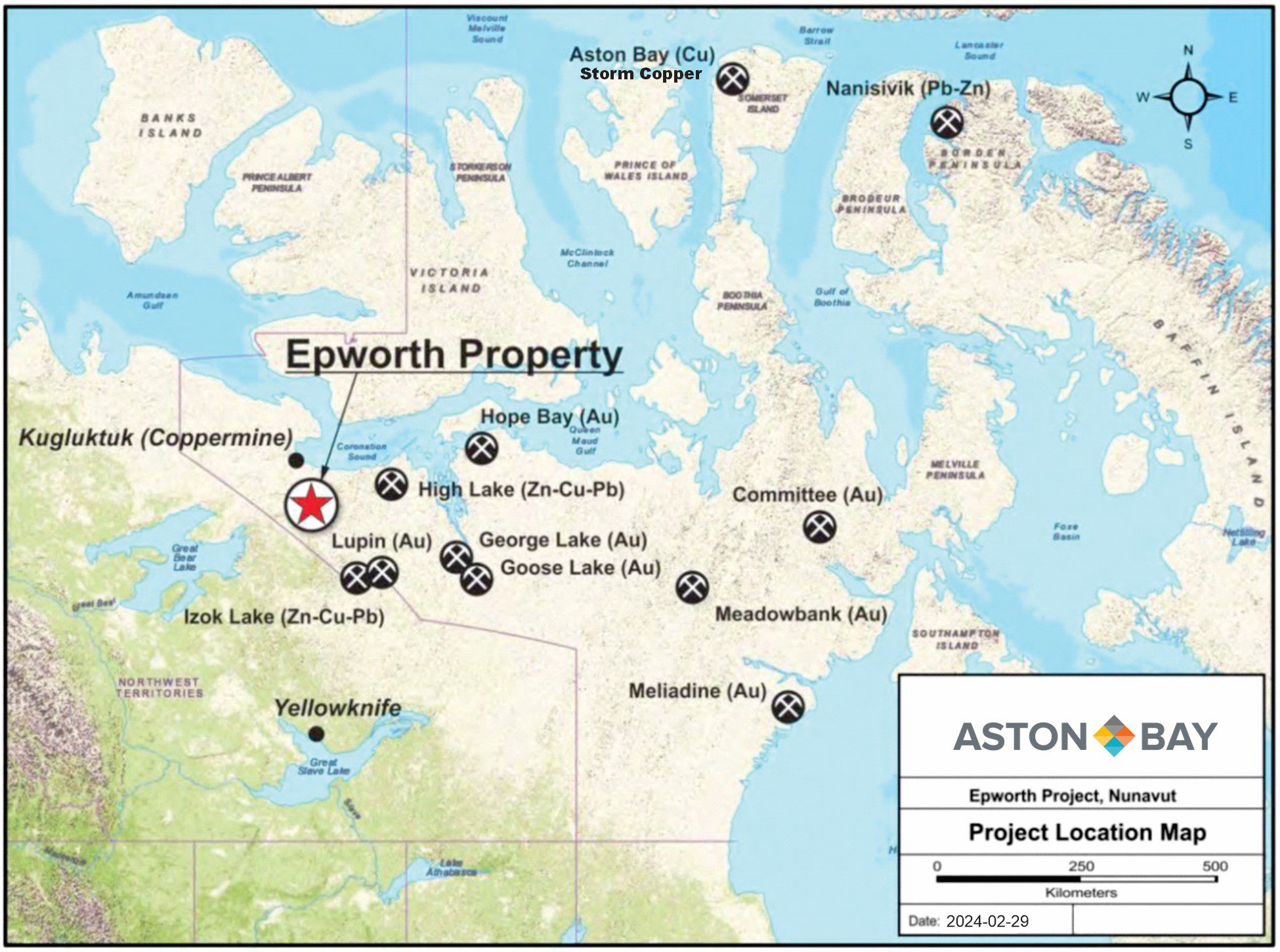 Aston Bay Signs Definitive Agreement to Option the Epworth Sediment Hosted Copper-Silver-Zinc-Cobalt Project, Nunavut, Canada; Dr. Elizabeth Turner Joins Advisory Board