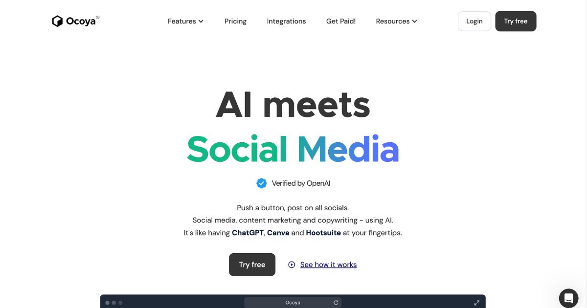 Ocoya: Transform your social media with AI