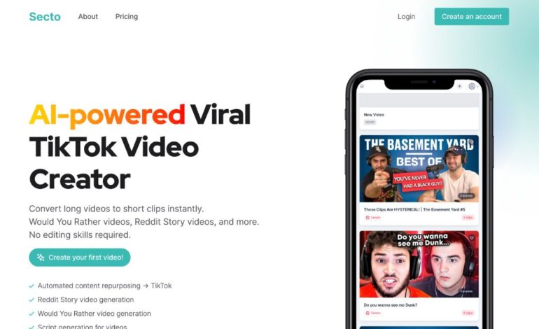 Secto: Create viral TikTok videos effortlessly