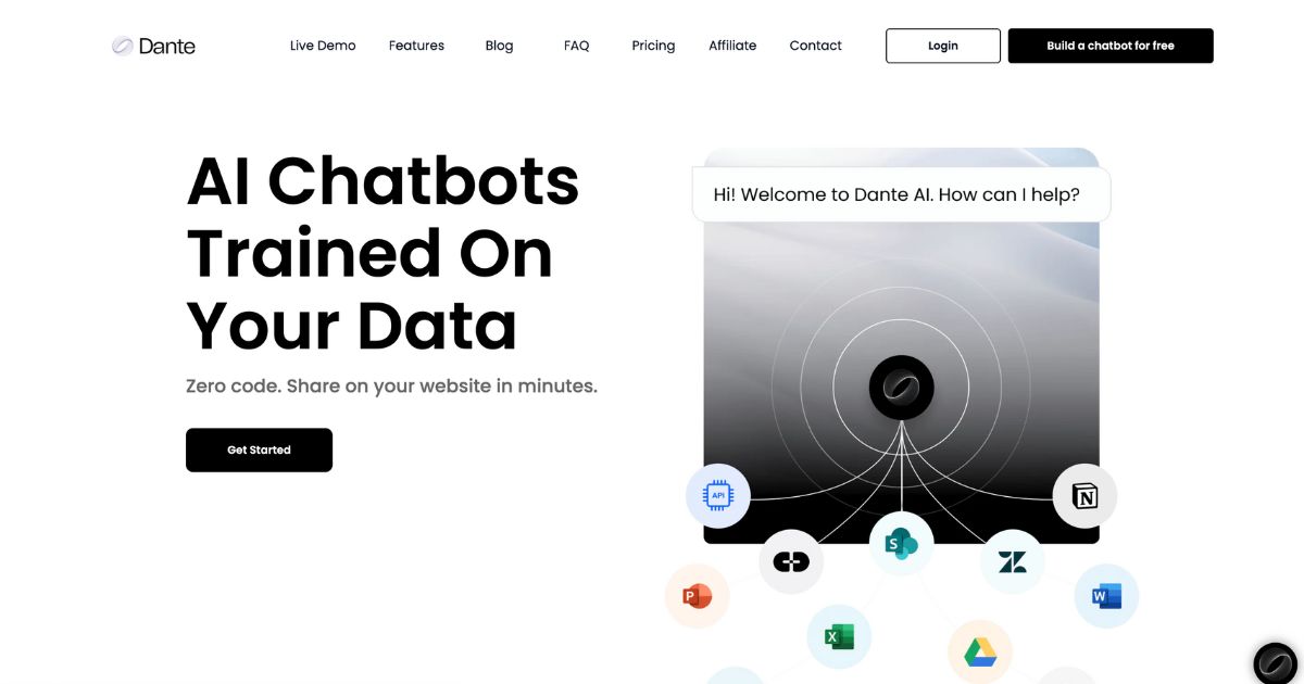 DanteAI: Revolutionizing Ai chatbots for your business