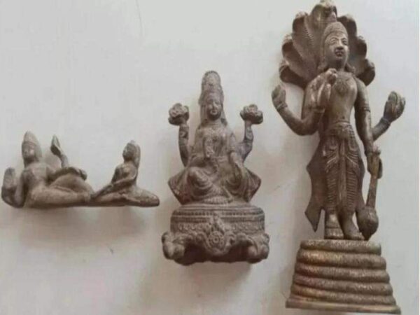 Haryana: 400-year-old bronze idols of Lord Vishnu and Goddess Lakshmi unearthed