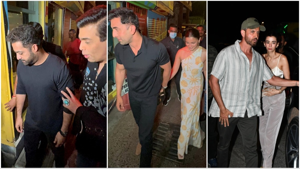 Pics: Jr NTR joins Ranbir-Alia, Hrithik-Saba for dinner in Mumbai