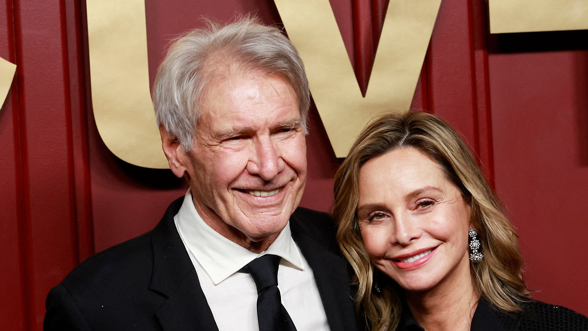 Harrison Ford and Calista Flockhart get all glammed up for rare high-profile appearance together