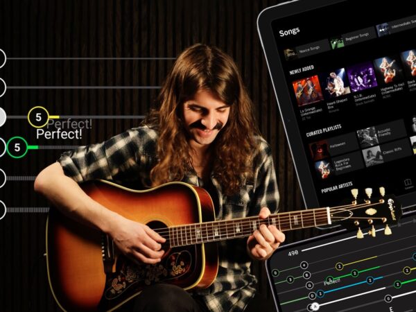 Learn to play guitar – and have fun doing it– with the feature-packed Gibson App