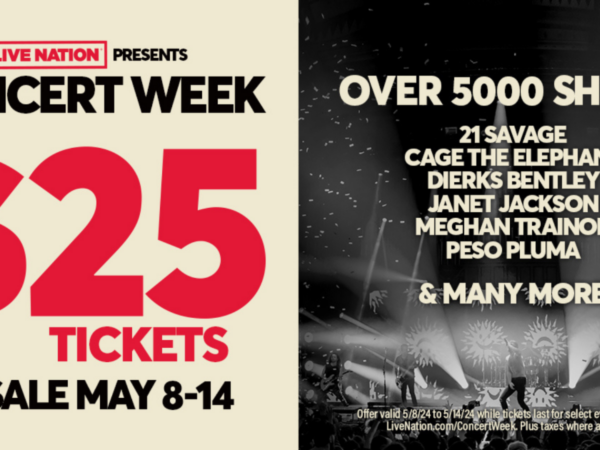 Live Nation is dropping $25 all-in tickets to over 5,000 shows for Concert Week