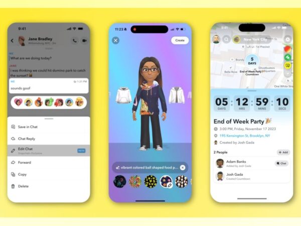 Snapchat adds editable chats, emoji reactions, new AI features