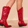 Red cowboy boots are the must-have shoe for spring