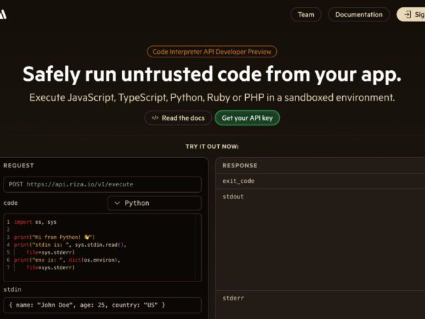 Riza: Safely execute JavaScript, Python, Ruby, PHP in sandbox