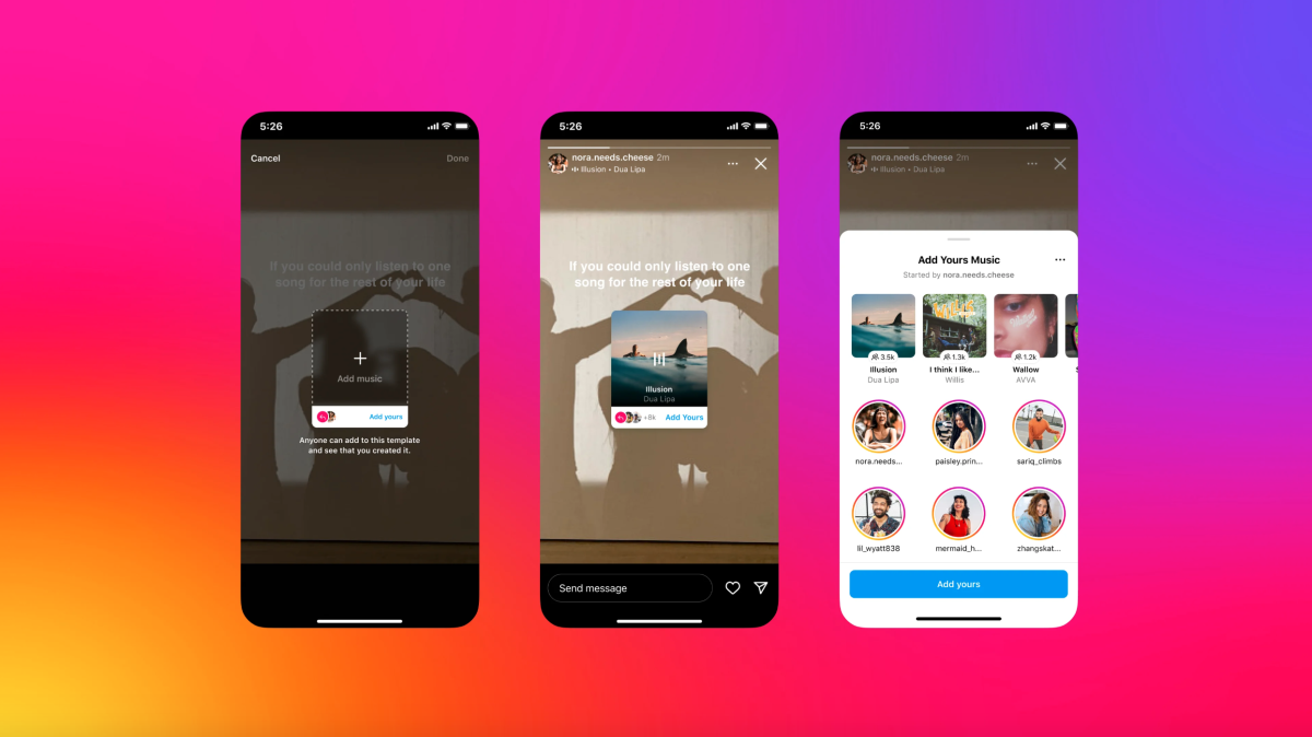 Instagram’s ‘Add Yours’ sticker now lets you share songs